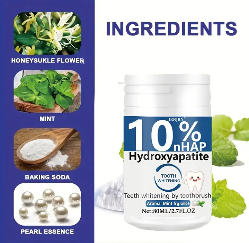 🦷 Зубний порошок з 10 % гідроксиапатитом