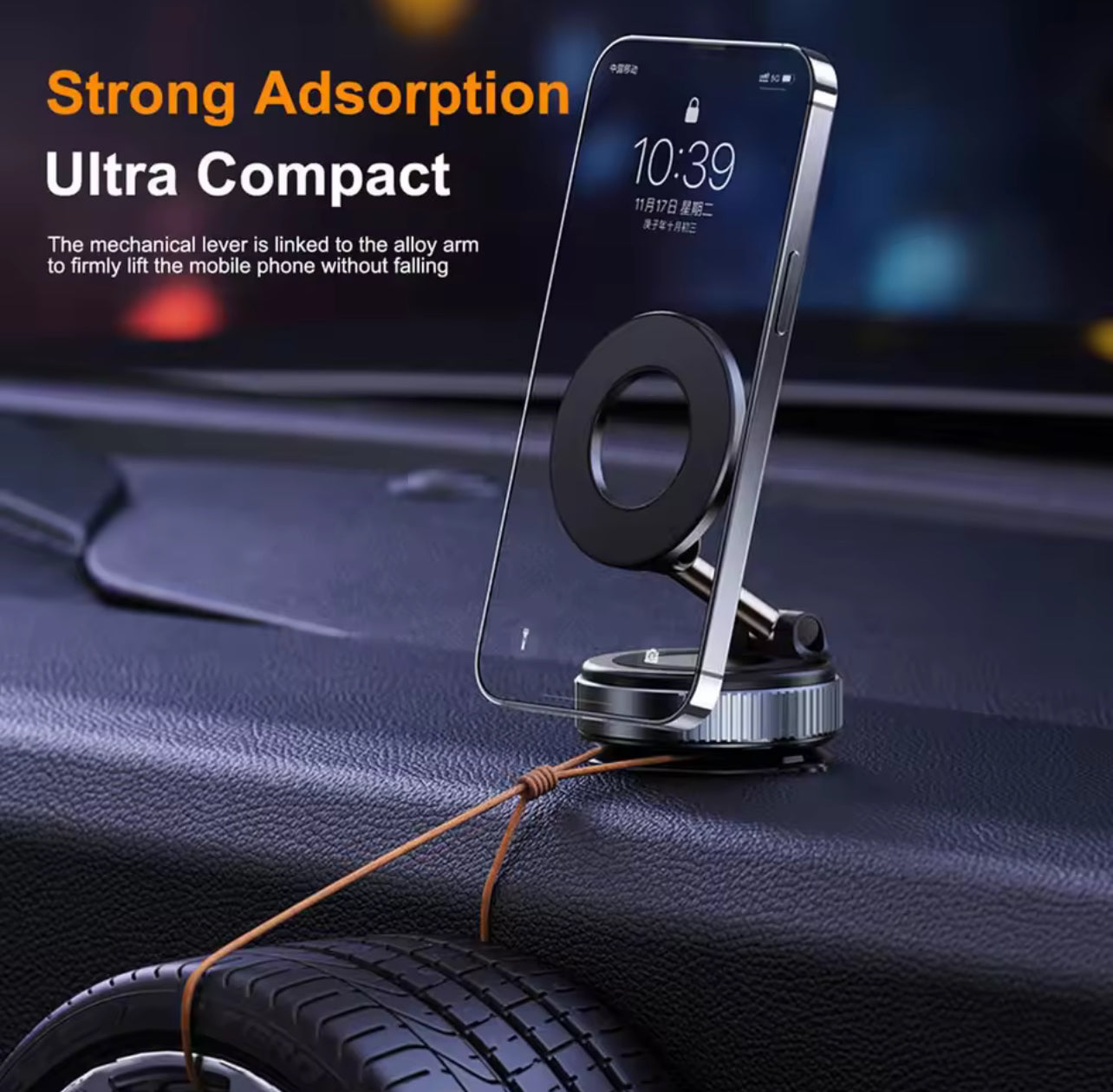 Магнітний держатель-вакуум для телефону K007 (складний, 360°)