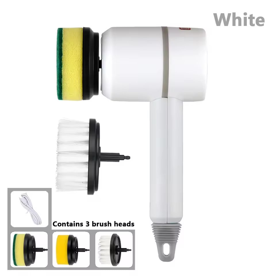 Электрическая щетка для мытья посуды и уборки — 3 сменных насадки, 3 режима работы 🌟 Эффективность и удобство в одном гаджете 🧽