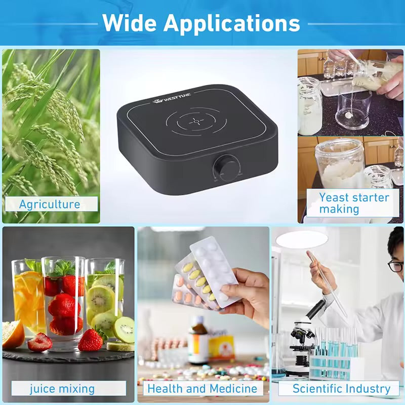 Магнитный миксер WEST TUNE с высокой скоростью и бесщеточным двигателем для лабораторий и других применений 🧪🔬