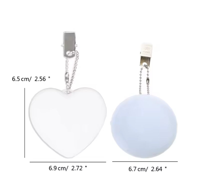 Міні нічник для сумочки / гаманця у формі серця або кола