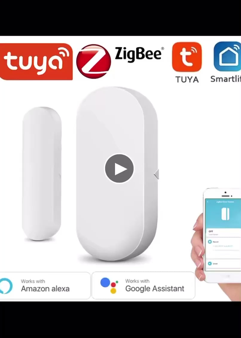 Умный датчик двери/окна Zigbee – Совместим с Tuya, Amazon Alexa и Google Assistant 🌐🏠
