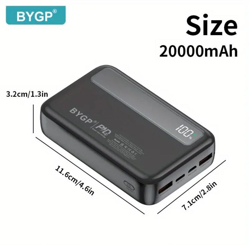🔋 Потужний Power Bank 20000/10000 мА·год з LED-дисплеєм