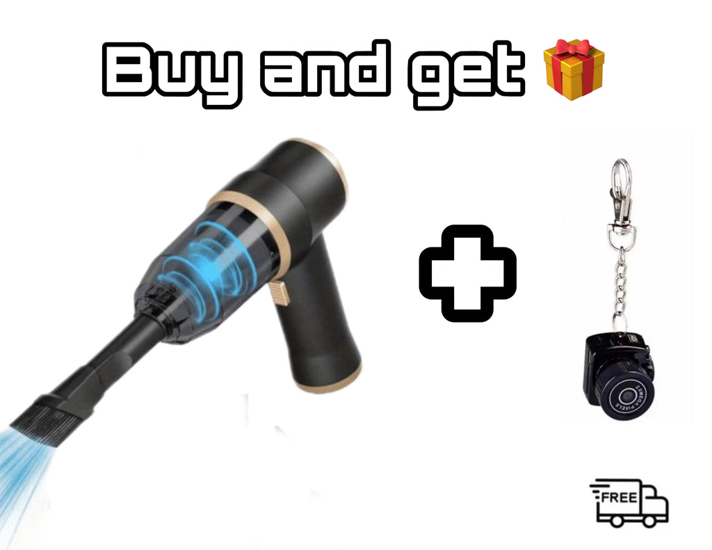 Мініатюрний бездротовий ручний пилосос 2-в-1 + подарунок!