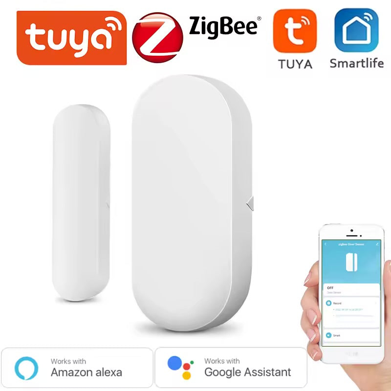 Умный датчик двери/окна Zigbee – Совместим с Tuya, Amazon Alexa и Google Assistant 🌐🏠