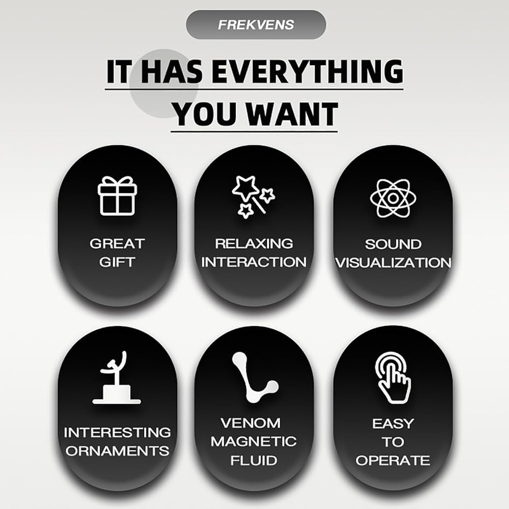 Магнитный жидкостной датчик — Уникальная визуализация звука 🌌 Музыкальные эффекты для вашего интерьера 🎶