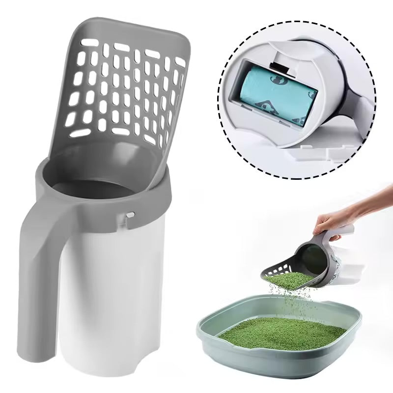 Лопатка для кошачьего туалета с запасными мешками, съемный ящик для туалета, фильтр для домашних животных, чистящее средство для уборки туалета