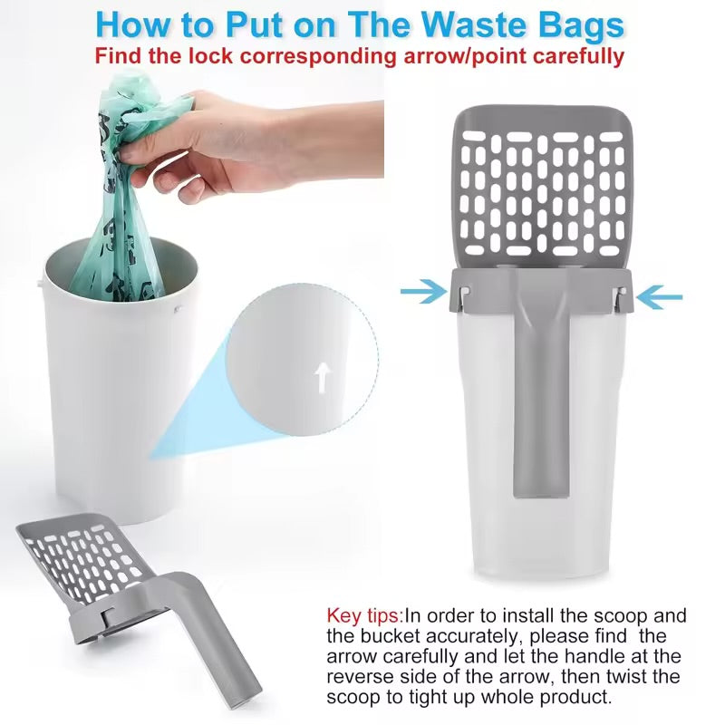 Лопатка для кошачьего туалета с запасными мешками, съемный ящик для туалета, фильтр для домашних животных, чистящее средство для уборки туалета