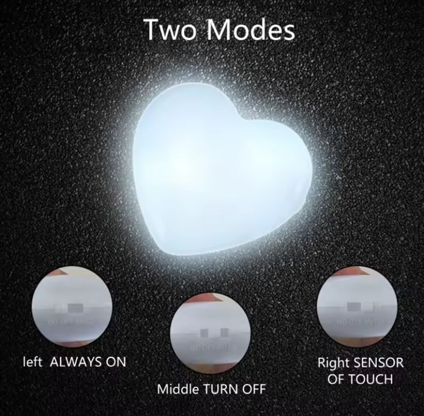 Міні нічник для сумочки / гаманця у формі серця або кола