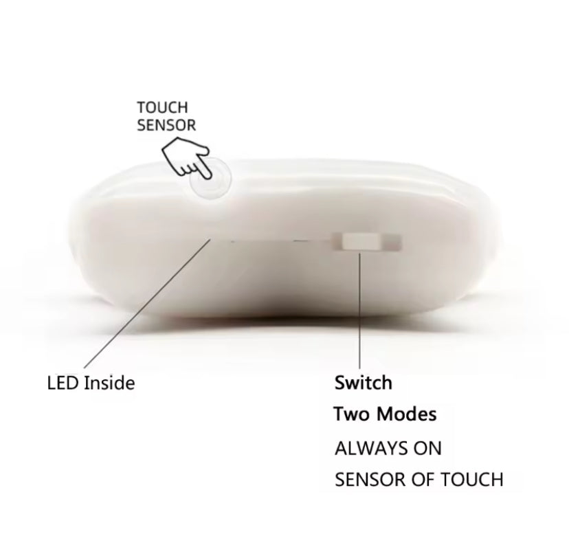 Міні нічник для сумочки / гаманця у формі серця або кола