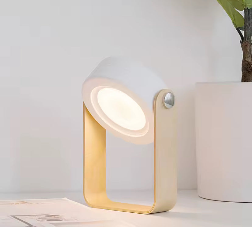 Креативна складана настільна лампа з дерев’яною ручкою