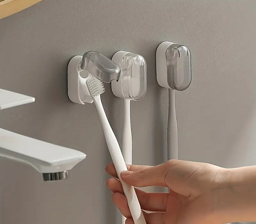 🪥 Набір із 3 тримачів для зубних щіток із кришкою