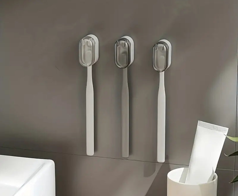 🪥 Набір із 3 тримачів для зубних щіток із кришкою