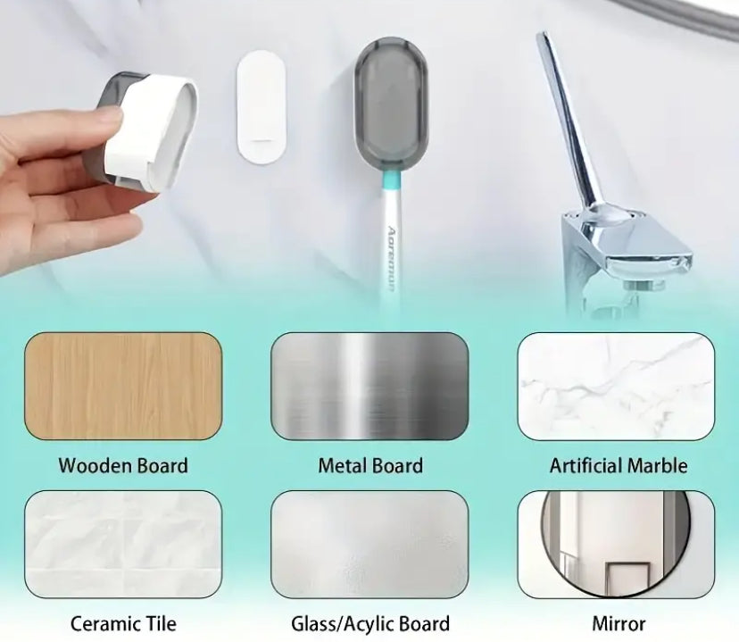 🪥 Набір із 3 тримачів для зубних щіток із кришкою