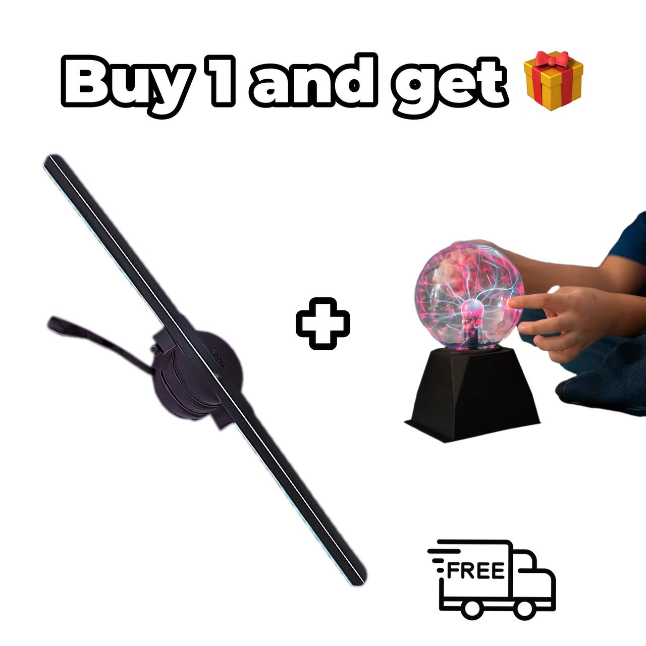 Купуйте 1 та отримайте БЕЗКОШТОВНИЙ ПОДАРУНОК! 3D-голограмний проектор