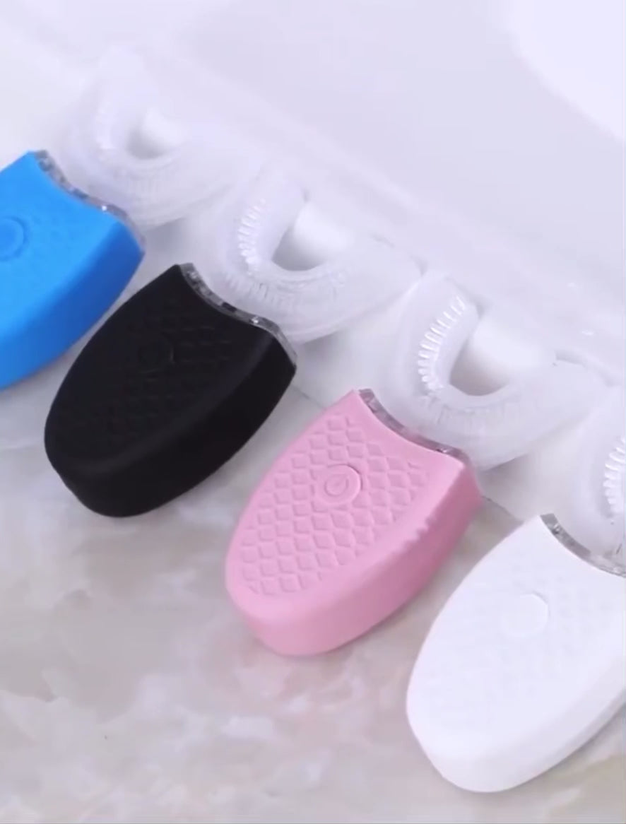 Автоматична звукова електрична зубна щітка для дорослих, U-подібна щітка з 360° очищенням, перезаряджається через USB, для ефективного чищення та відбілювання зубів.